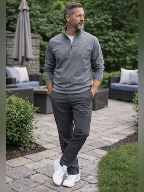 Nike Golf Dri Fit Gray Performance Pants Mens Size 36 Stretch Classic Fit